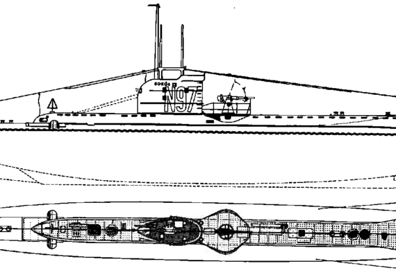Подводная лодка ORP Sokol 1941 [Submarine] - чертежи, габариты, рисунки